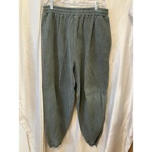 VTG Big Dogs 100% Cotton Sweat‎ Pants w/Pockets & Drawstring 90's Men's L Green